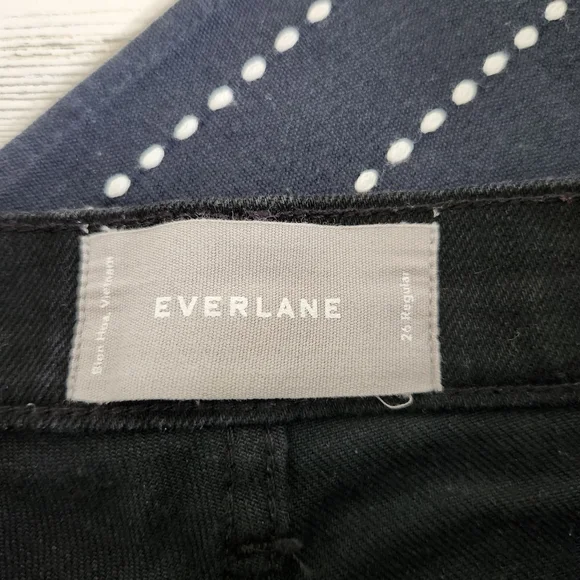 Everlane High Waist Straight Leg Jeans Black Size 26 Regular - Picture 5 of 6